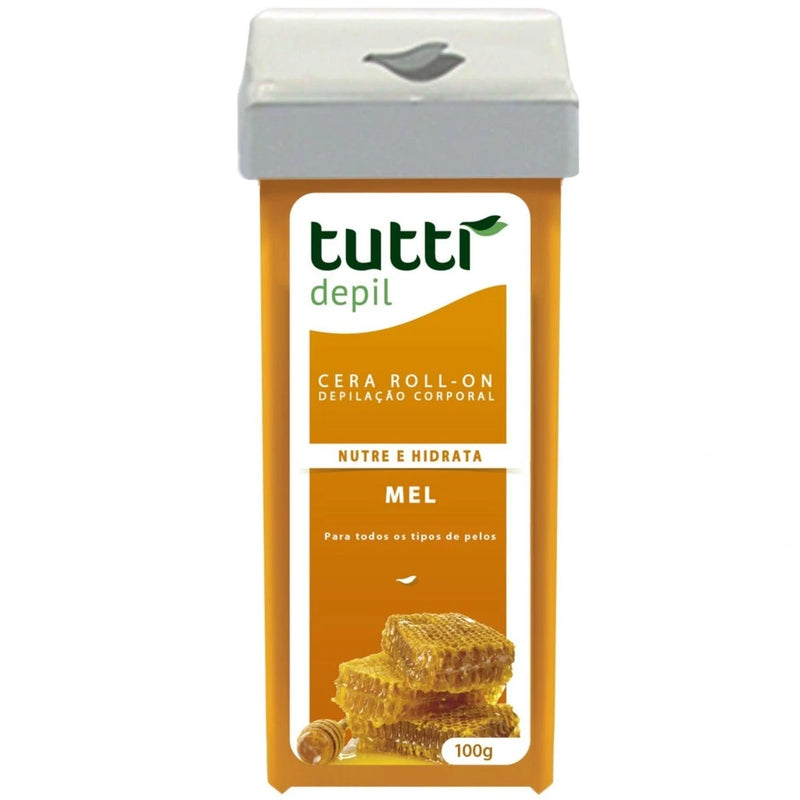 Cera Depilatória Roll-On corporal facial 100g Tutti Depil