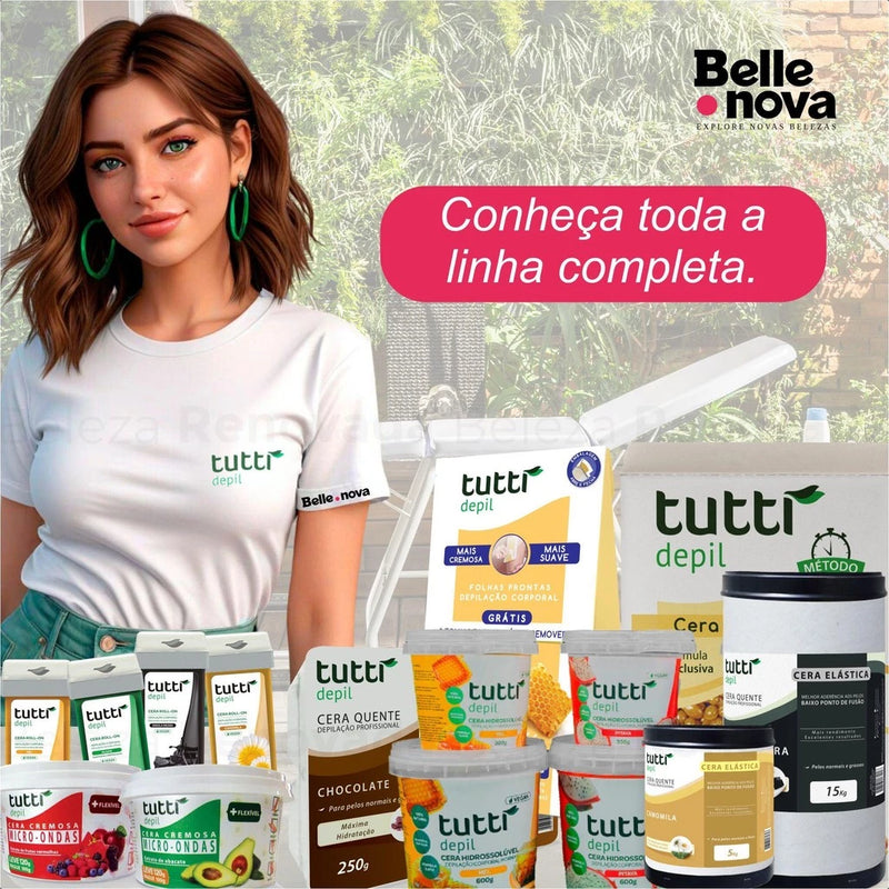 Cera Depilatória Roll-On corporal facial 100g Tutti Depil