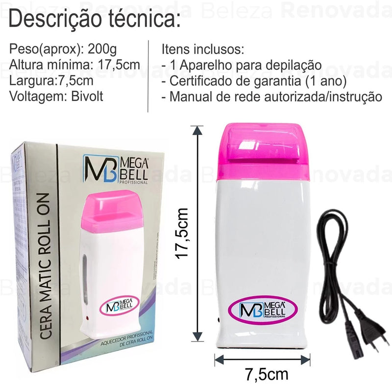 Aquecedor De Cera Quente Profissional Para Depilação Roll-On
