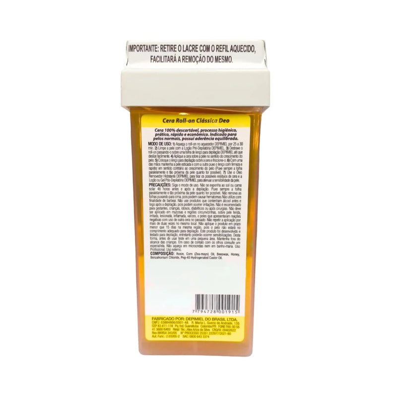 Kit 3 Ceras Roll-on Refil Depilatória Clásisca Mel Depimiel