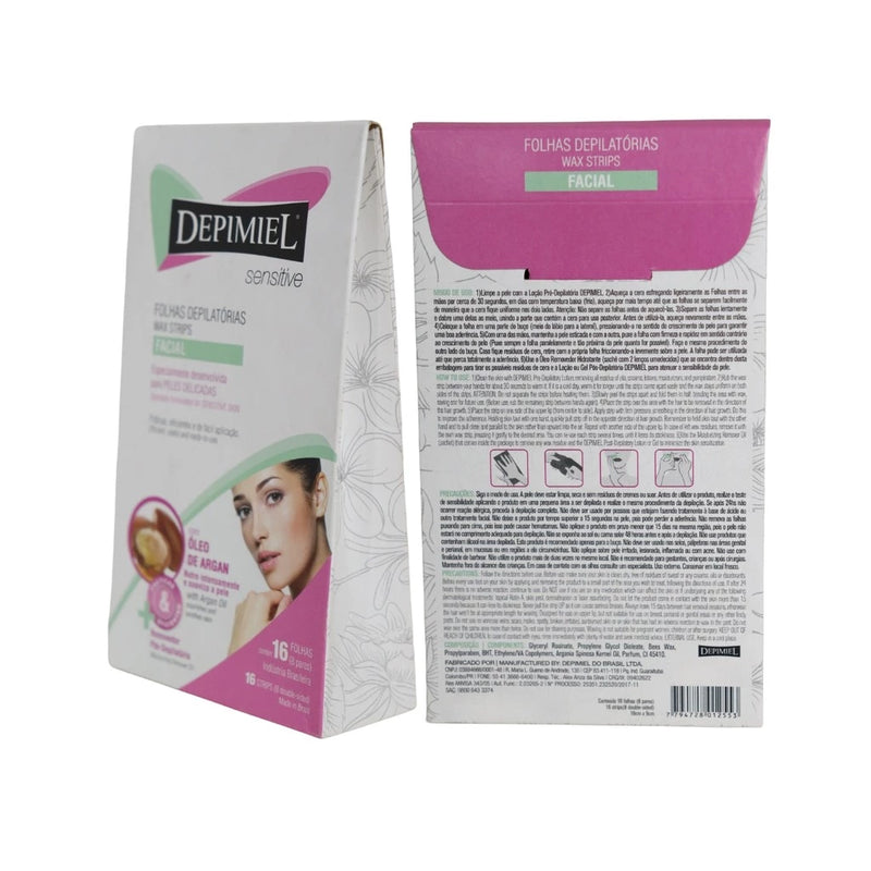 Kit Folha Depil Corpo Rosto Óleo Removedor Amêndoa Depimiel