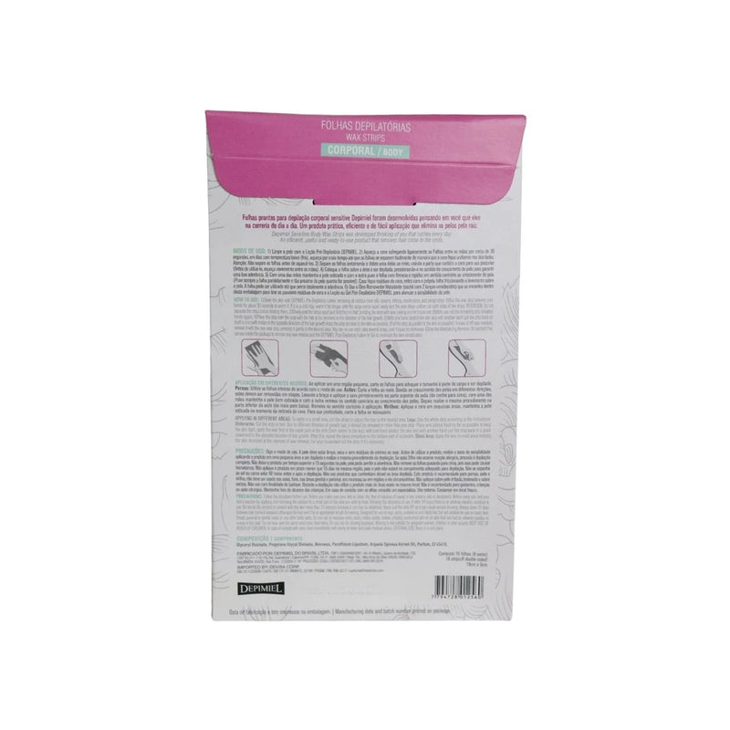 Kit Folha Depil Corpo Rosto Óleo Removedor Amêndoa Depimiel